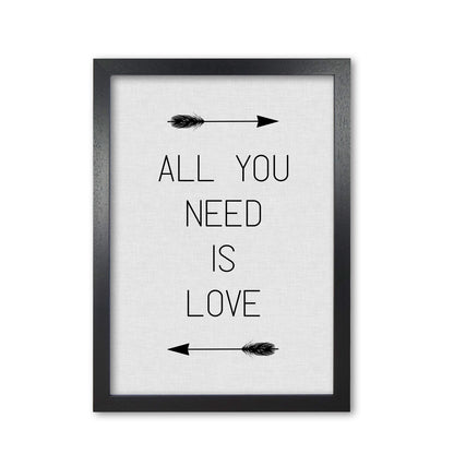 All You Need Is Love Print By Orara Studio Black Grain