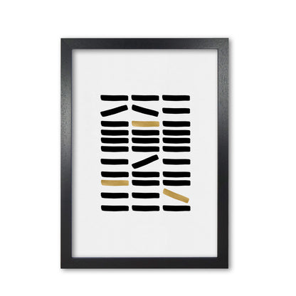 Black And Gold Abstract Print By Orara Studio Black Grain