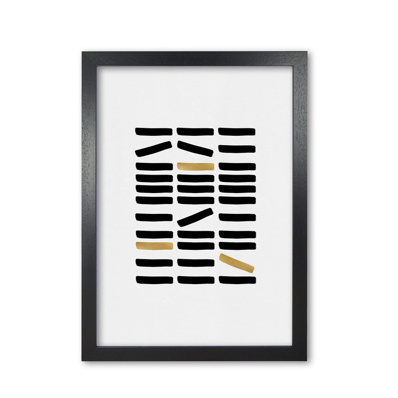 Black And Gold Abstract Print By Orara Studio Black Grain