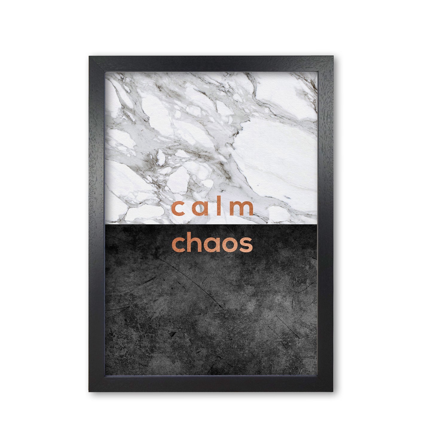 Calm Chaos Marble Quote Print By Orara Studio Black Grain
