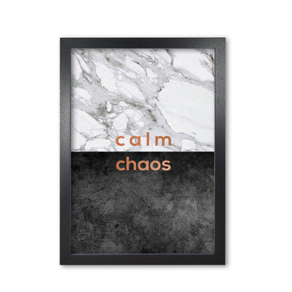 Calm Chaos Marble Quote Print By Orara Studio Black Grain
