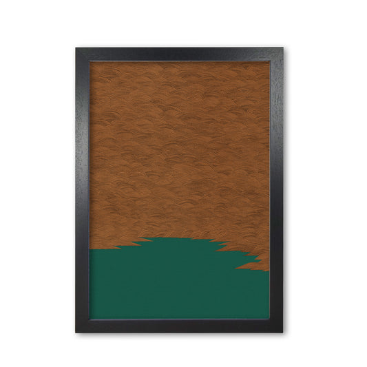 Copper & Green Landscape Print By Orara Studio Black Grain