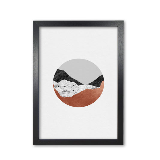 Copper Geometric III Print By Orara Studio Black Grain