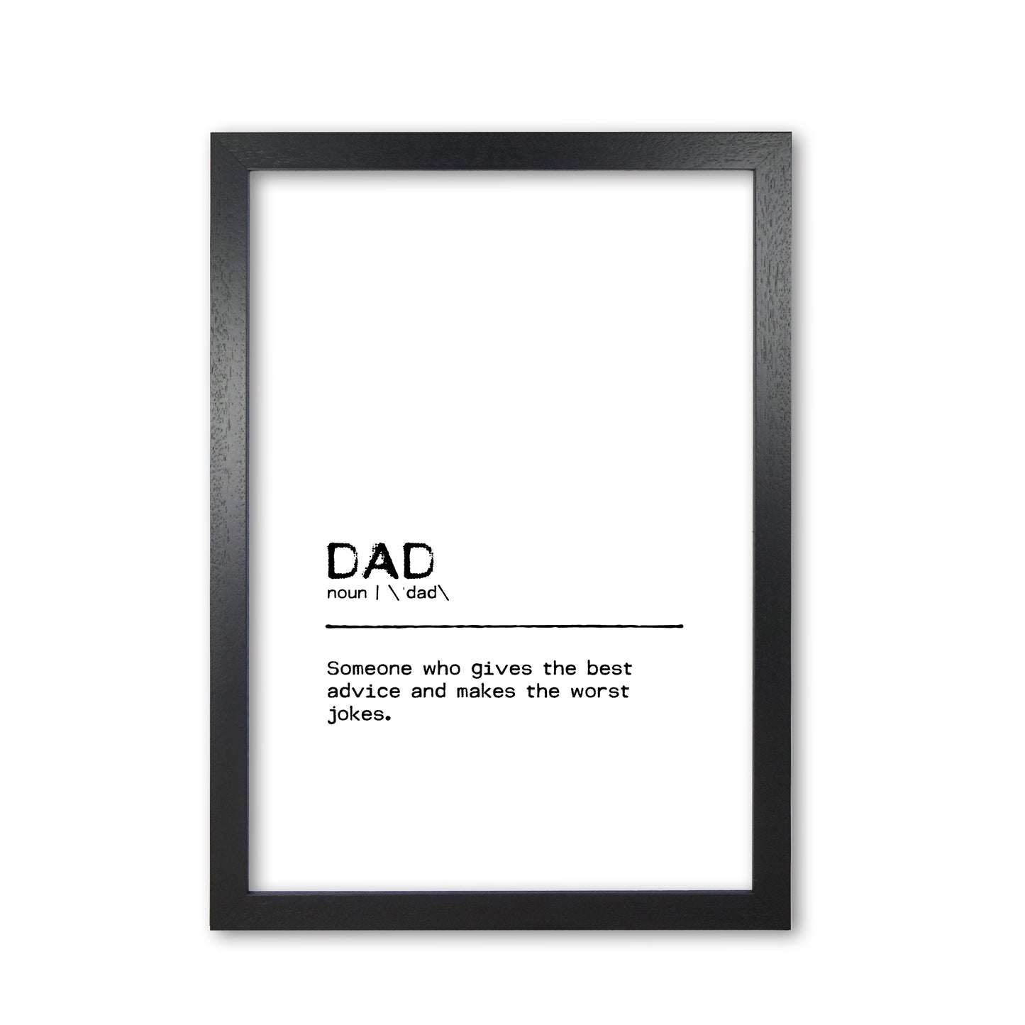 Dad Advice Definition Quote Print By Orara Studio Black Grain