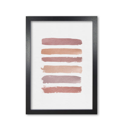 Dusty Rose Stripes Print By Orara Studio Black Grain