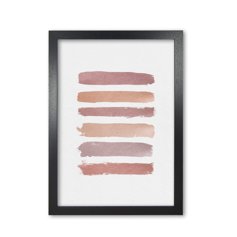 Dusty Rose Stripes Print By Orara Studio Black Grain