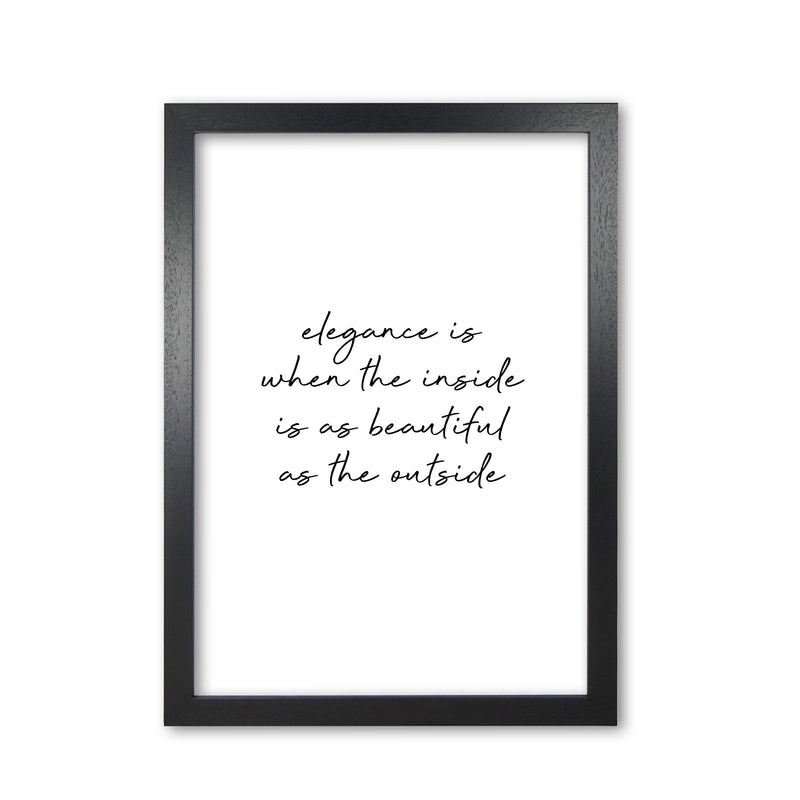 Elegance Quote Print By Orara Studio Black Grain