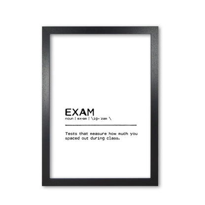 Exam Spaced Out Definition Print By Orara Studio Black Grain