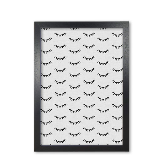 Eyes Closed Print By Orara Studio Black Grain