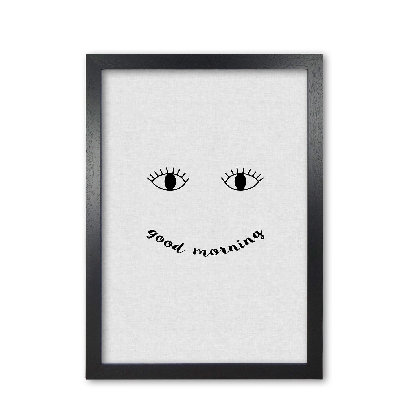 Good Morning Quote Print By Orara Studio Black Grain