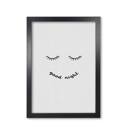 Good Night Quote Print By Orara Studio Black Grain