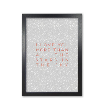 I Love You Quote Print By Orara Studio Black Grain
