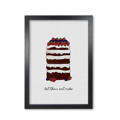 Let Them Eat Cake Print By Orara Studio, Framed Kitchen Wall Art Black Grain