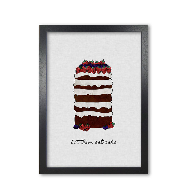 Let Them Eat Cake Print By Orara Studio, Framed Kitchen Wall Art Black Grain