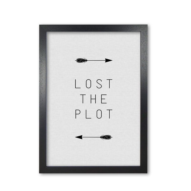 Lost The Plot Arrow Quote Print By Orara Studio Black Grain