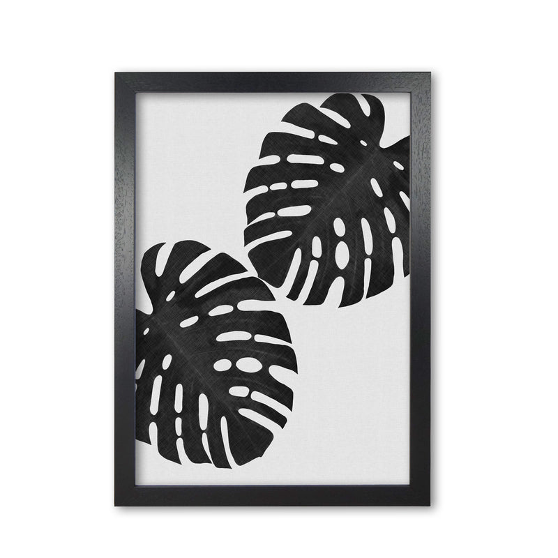 Monstera Black & White II Print By Orara Studio Black Grain