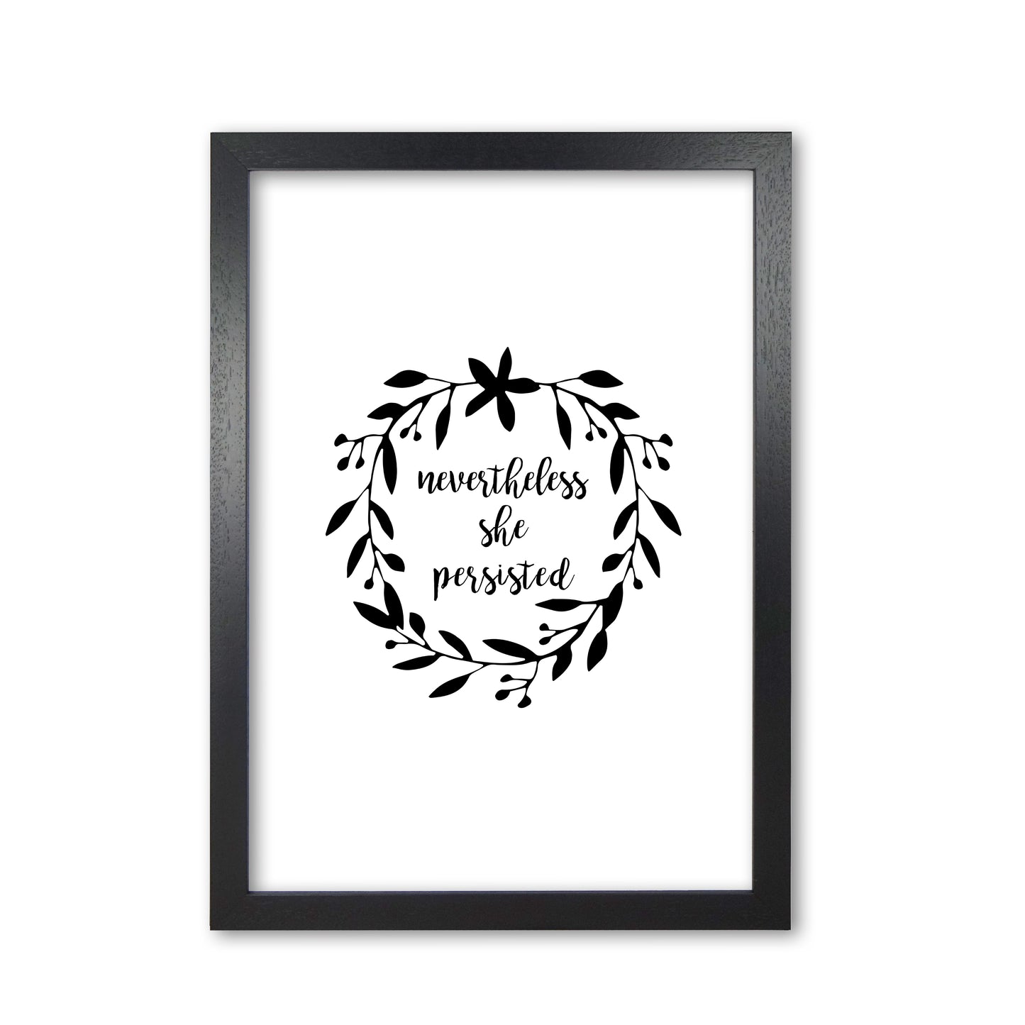 Nevertheless She Persisted Illustration Print By Orara Studio Black Grain