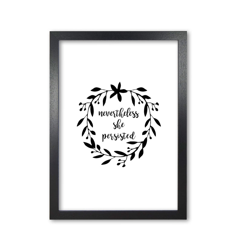 Nevertheless She Persisted Illustration Print By Orara Studio Black Grain