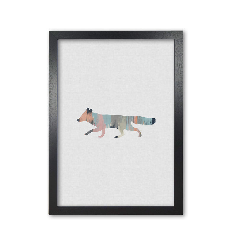 Pastel Fox Print By Orara Studio Animal Art Print Black Grain