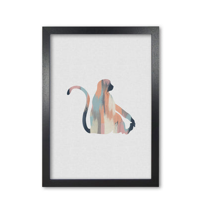 Pastel Monkey Print By Orara Studio Animal Art Print Black Grain