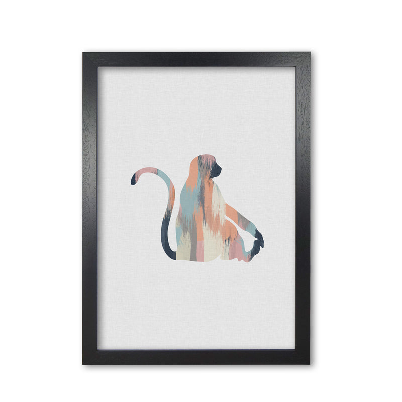 Pastel Monkey Print By Orara Studio Animal Art Print Black Grain