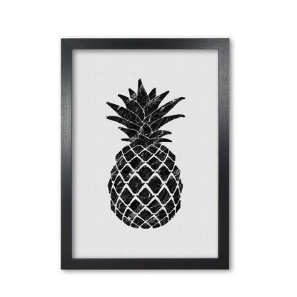Pineapple Marble Print By Orara Studio, Framed Kitchen Wall Art Black Grain