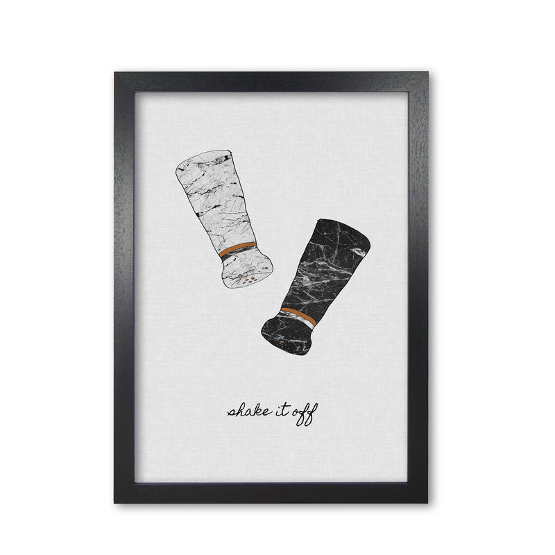 Shake It Off Print By Orara Studio, Framed Kitchen Wall Art Black Grain