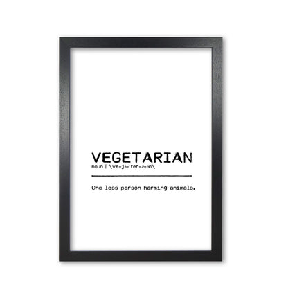 Vegetarian Person Definition Quote Print By Orara Studio Black Grain