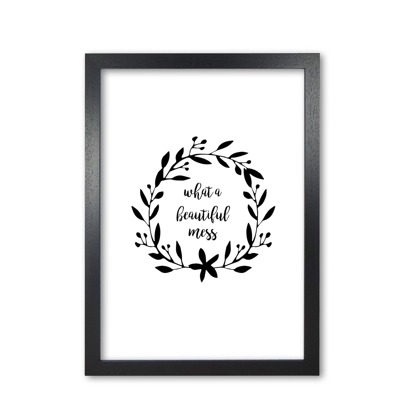 What A Beautiful Mess Illustration Print By Orara Studio Black Grain