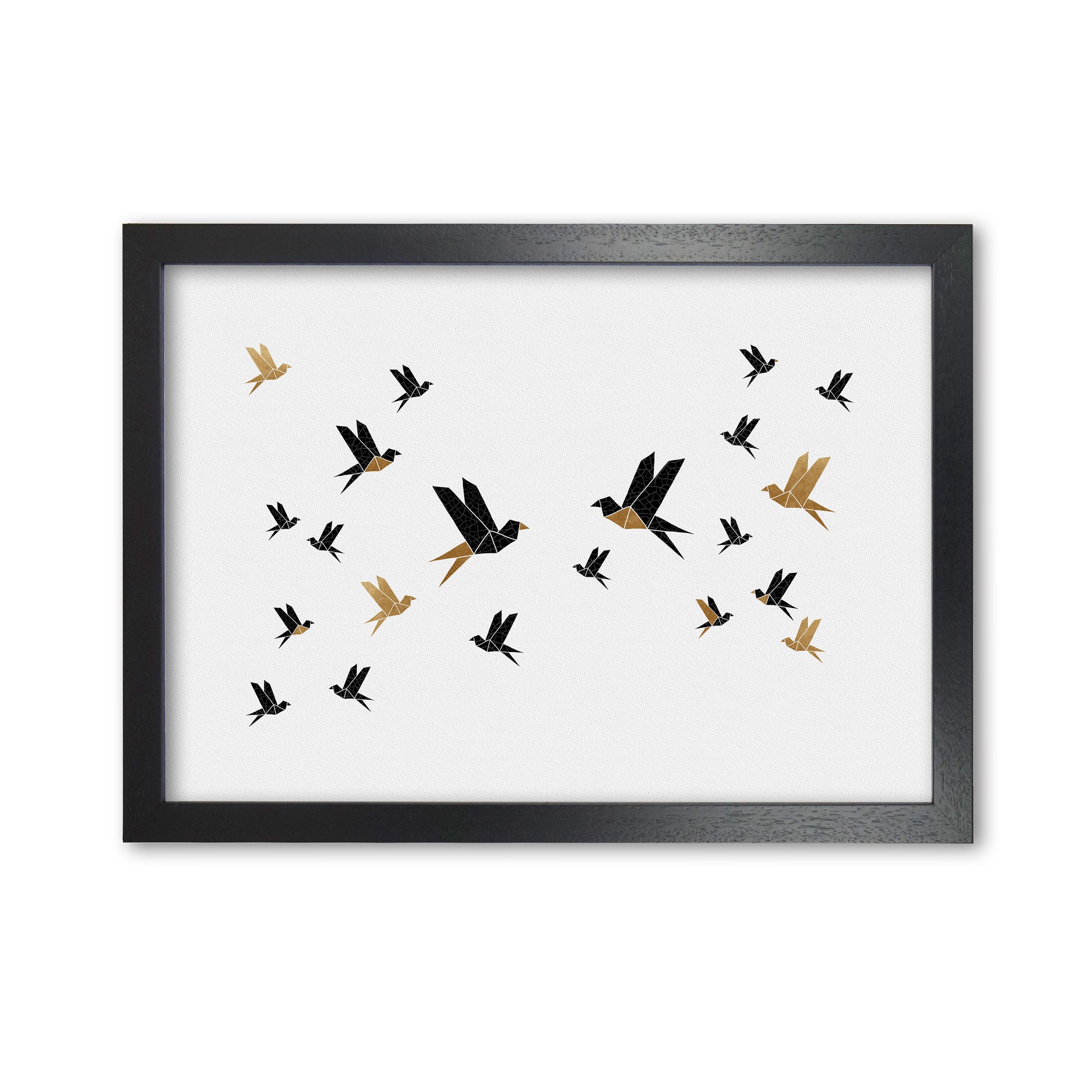 Origami Birds Collage III Art Print by Orara Studio A1 Black Frame