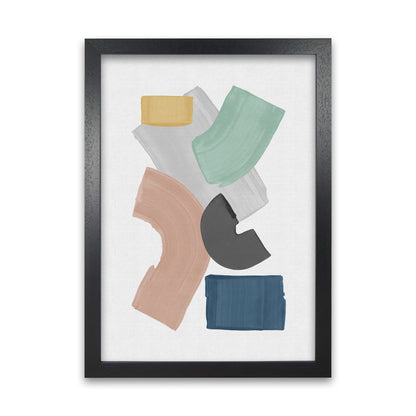 Pastel Paint Blocks Art Print by Orara Studio A4 Black Frame