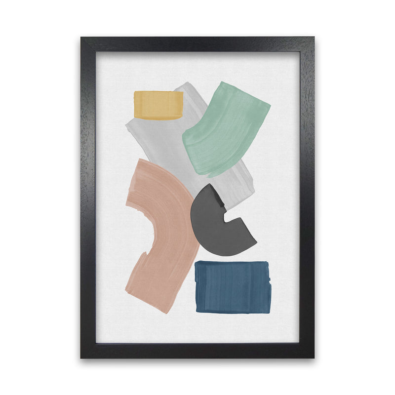 Pastel Paint Blocks Art Print by Orara Studio A4 Black Frame
