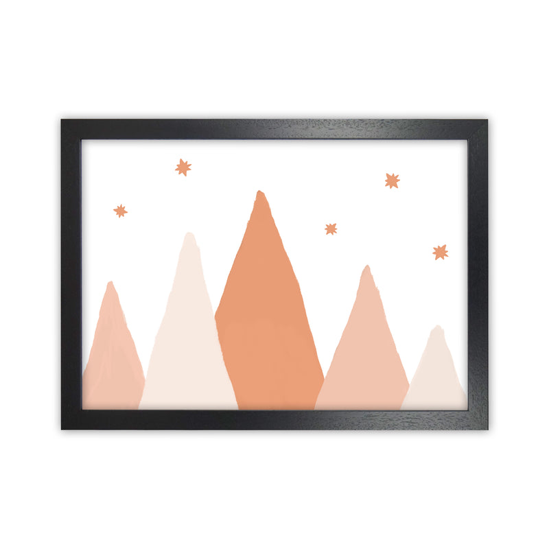 Blush Mountains Christmas Art Print by Orara Studio Black Grain