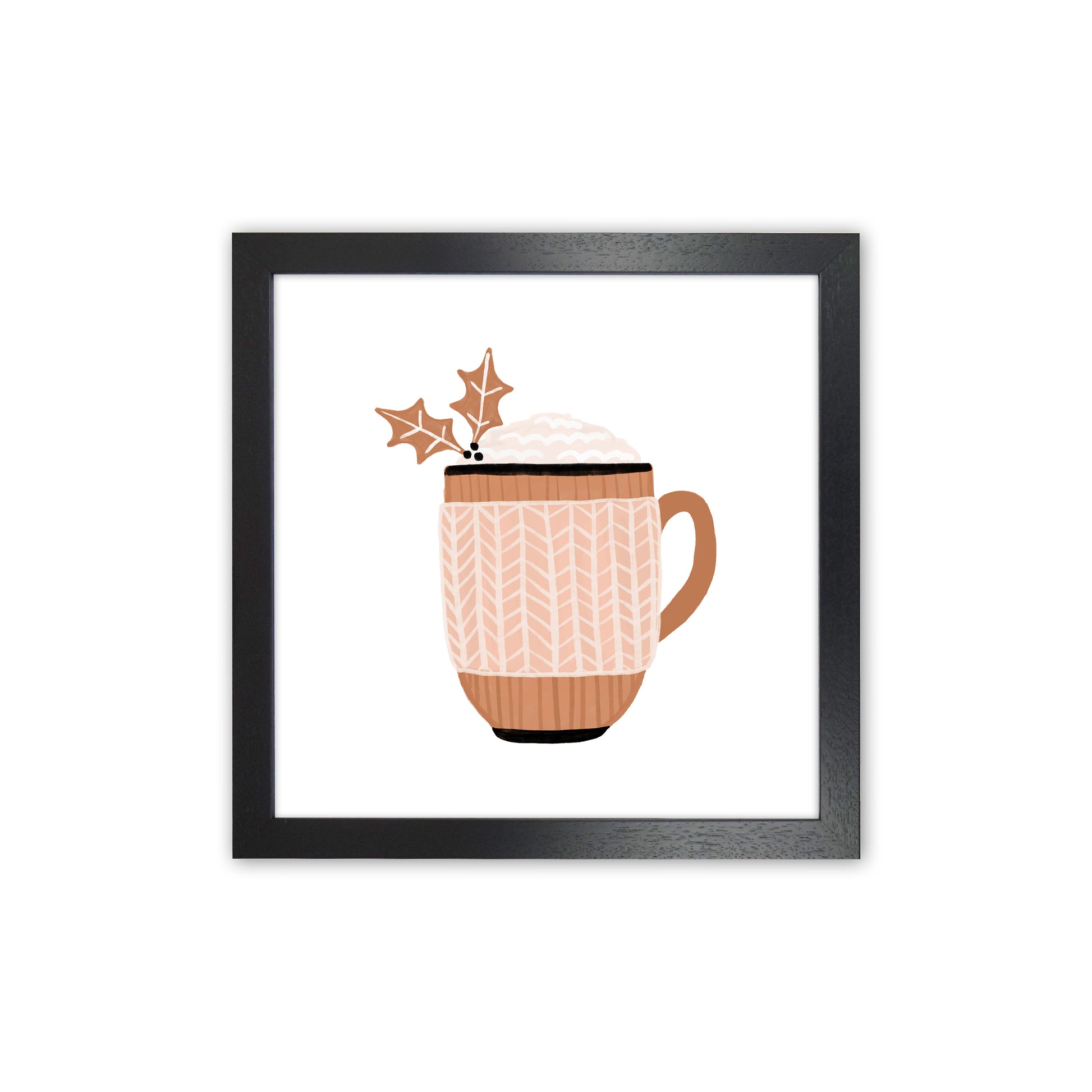 Christmas Drink Christmas Art Print by Orara Studio Black Grain