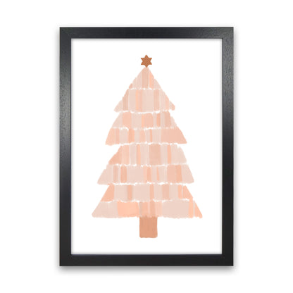 Christmas Tree Painting Christmas Art Print by Orara Studio Black Grain