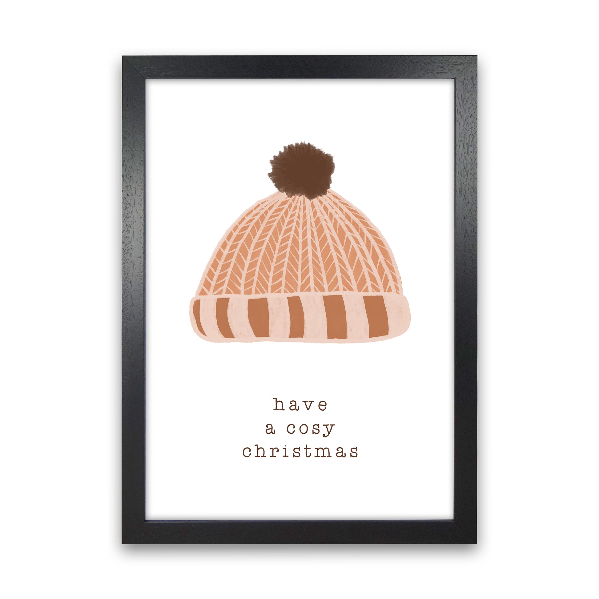 Have A Cosy Christmas Christmas Art Print by Orara Studio Black Grain