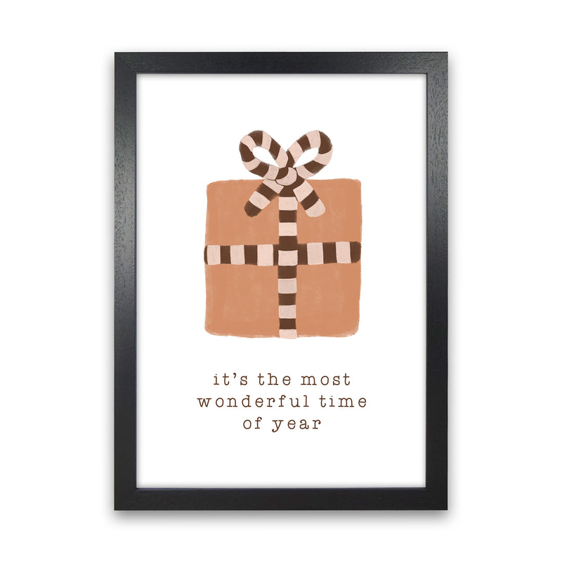Most Wonderful Time of Year Christmas Art Print by Orara Studio Black Grain