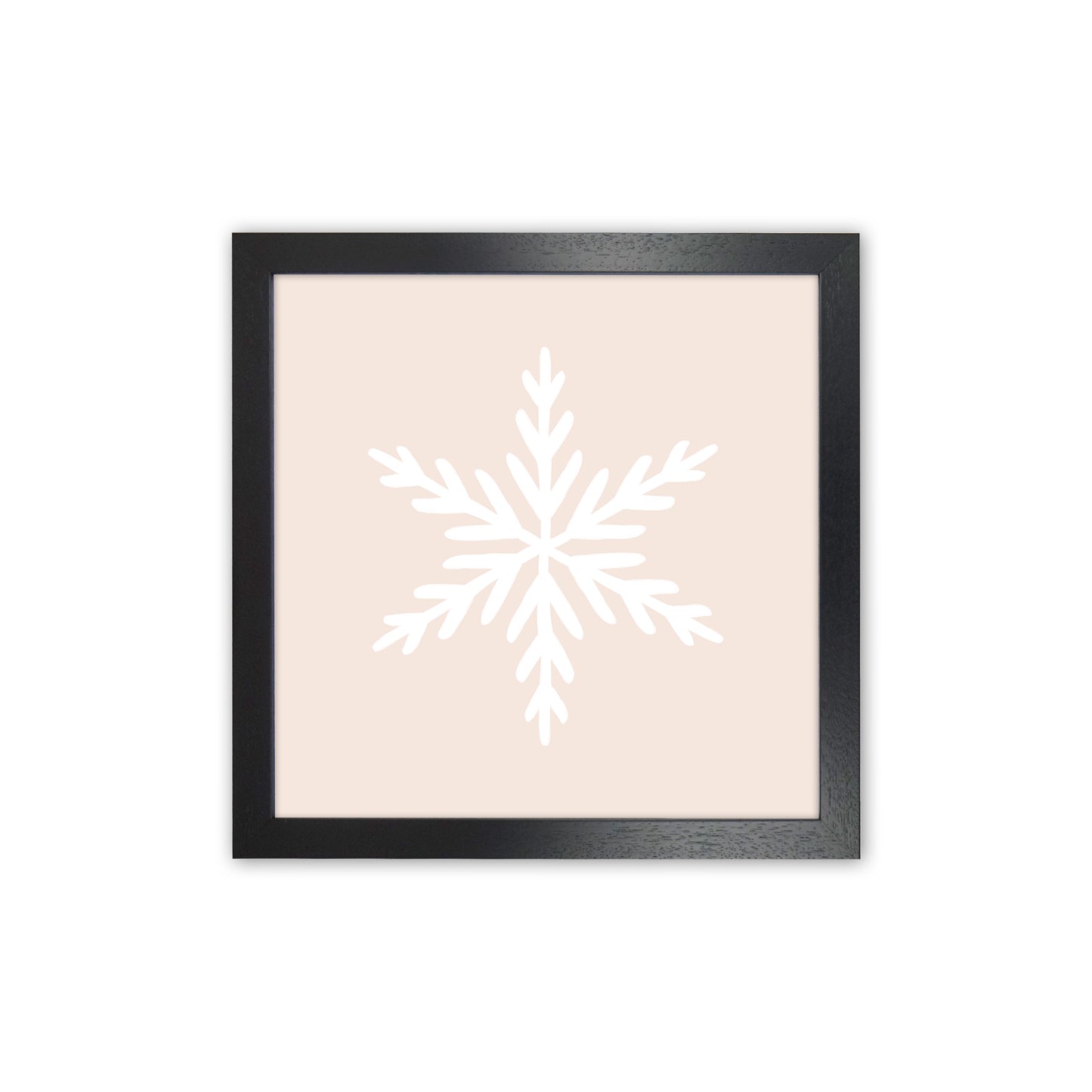 Snowflake Christmas Art Print by Orara Studio Black Grain