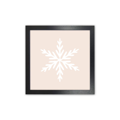 Snowflake Christmas Art Print by Orara Studio Black Grain
