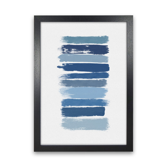 Ombre Blue Abstract Art Print by Orara Studio Black Grain