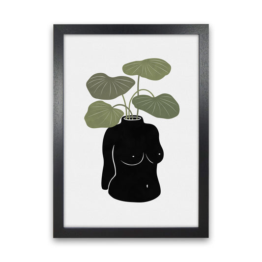 Boob-tanical Vase Art Print by Orara Studios Black Grain