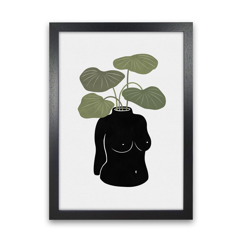 Boob-tanical Vase Art Print by Orara Studios Black Grain