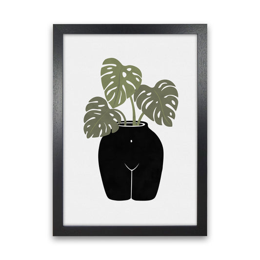 Body-tanical Vase Art Print by Orara Studios Black Grain