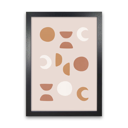 Blush Moon Phases Art Print by Orara Studio Black Grain