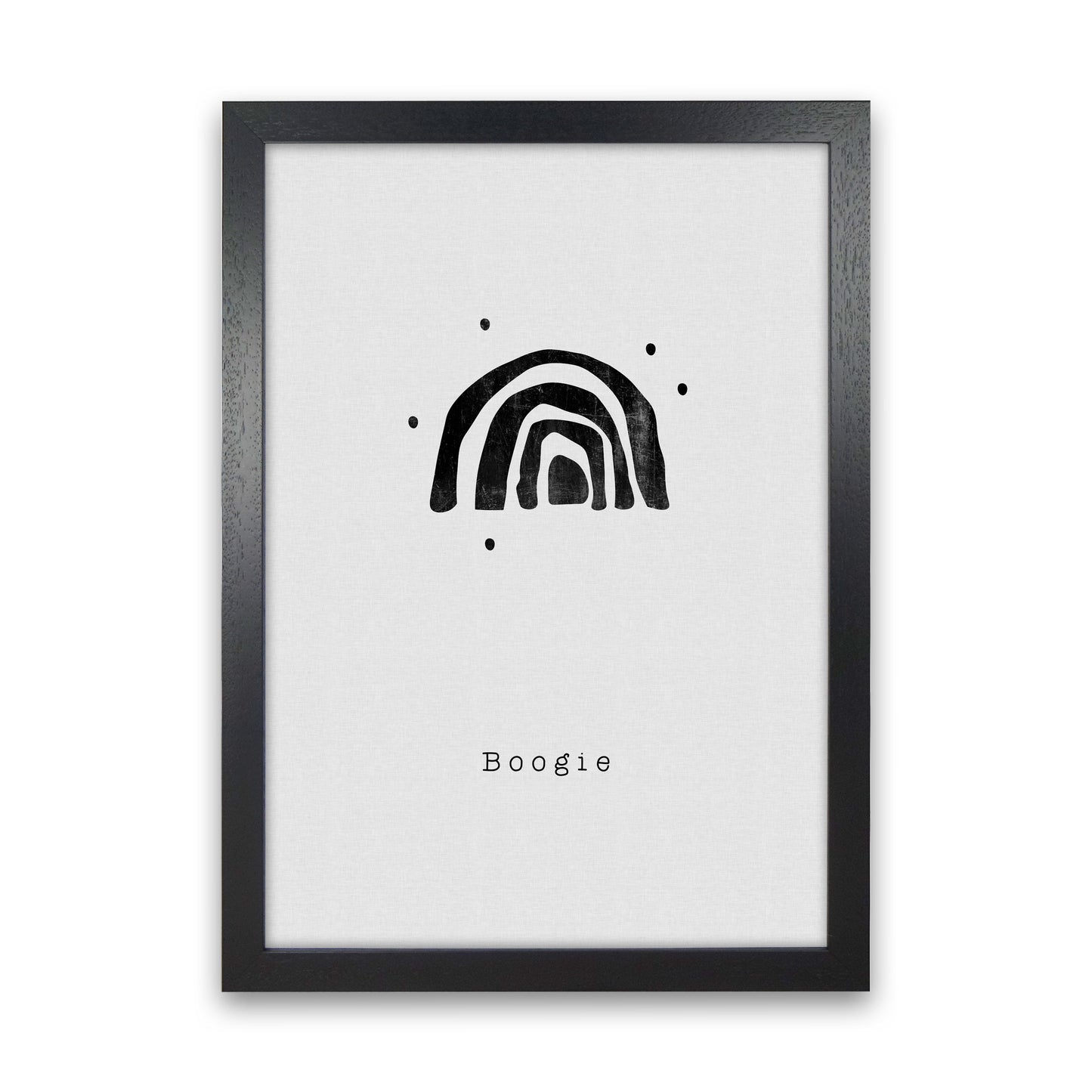 Quote Set - Boogie Art Print by Orara Studio Black Grain