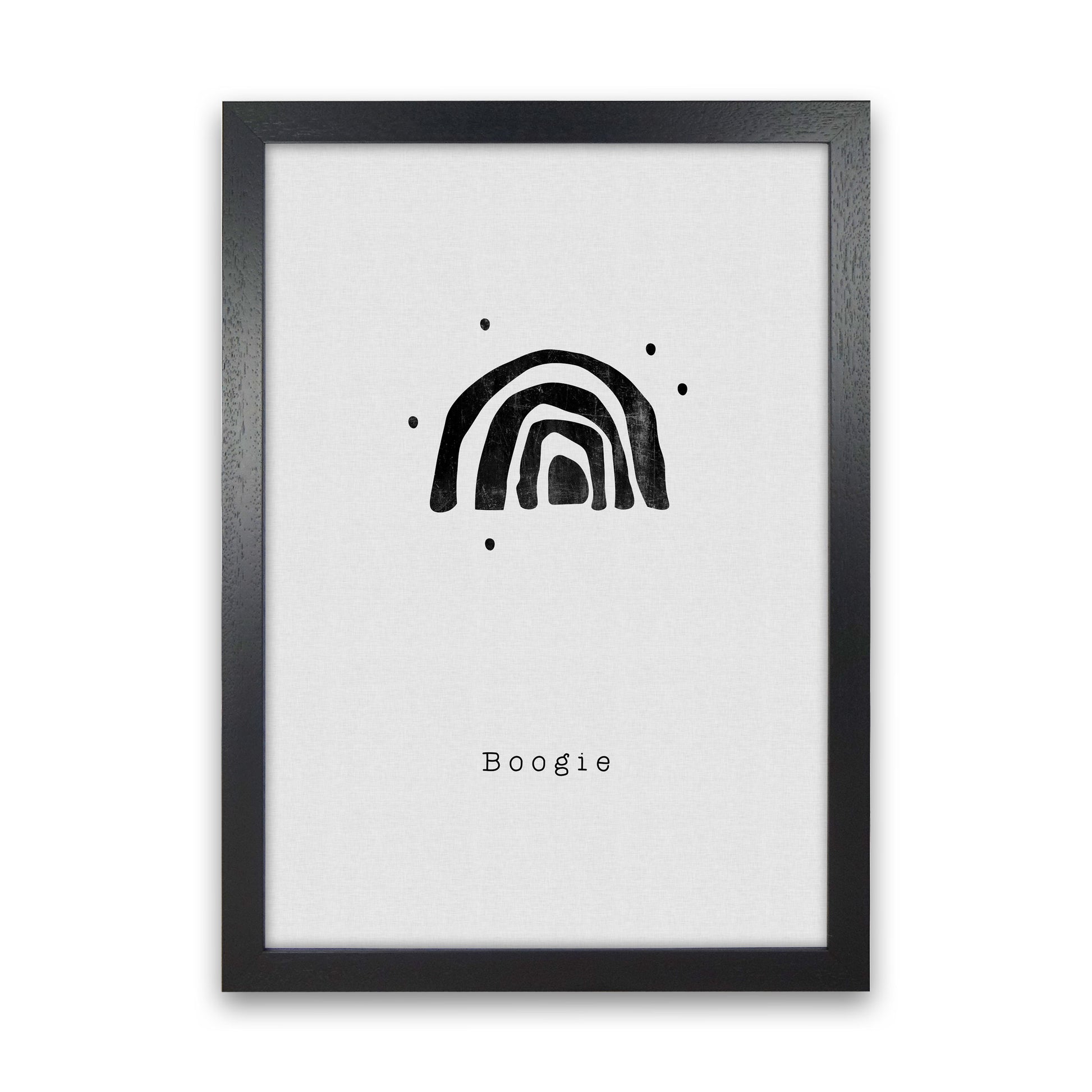 Quote Set - Boogie Art Print by Orara Studio Black Grain