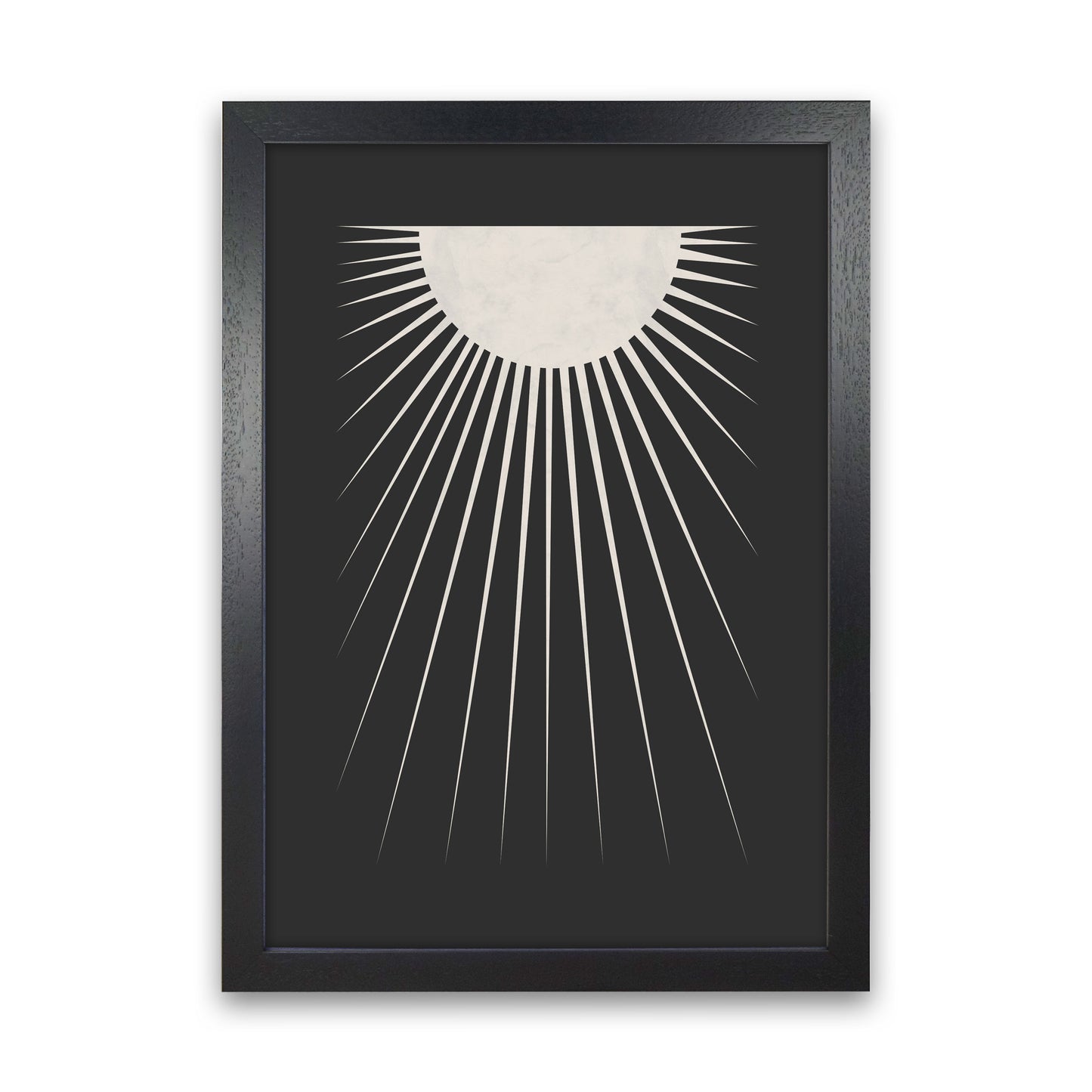 Minimal Moon Art Print by Orara Studio Black Grain