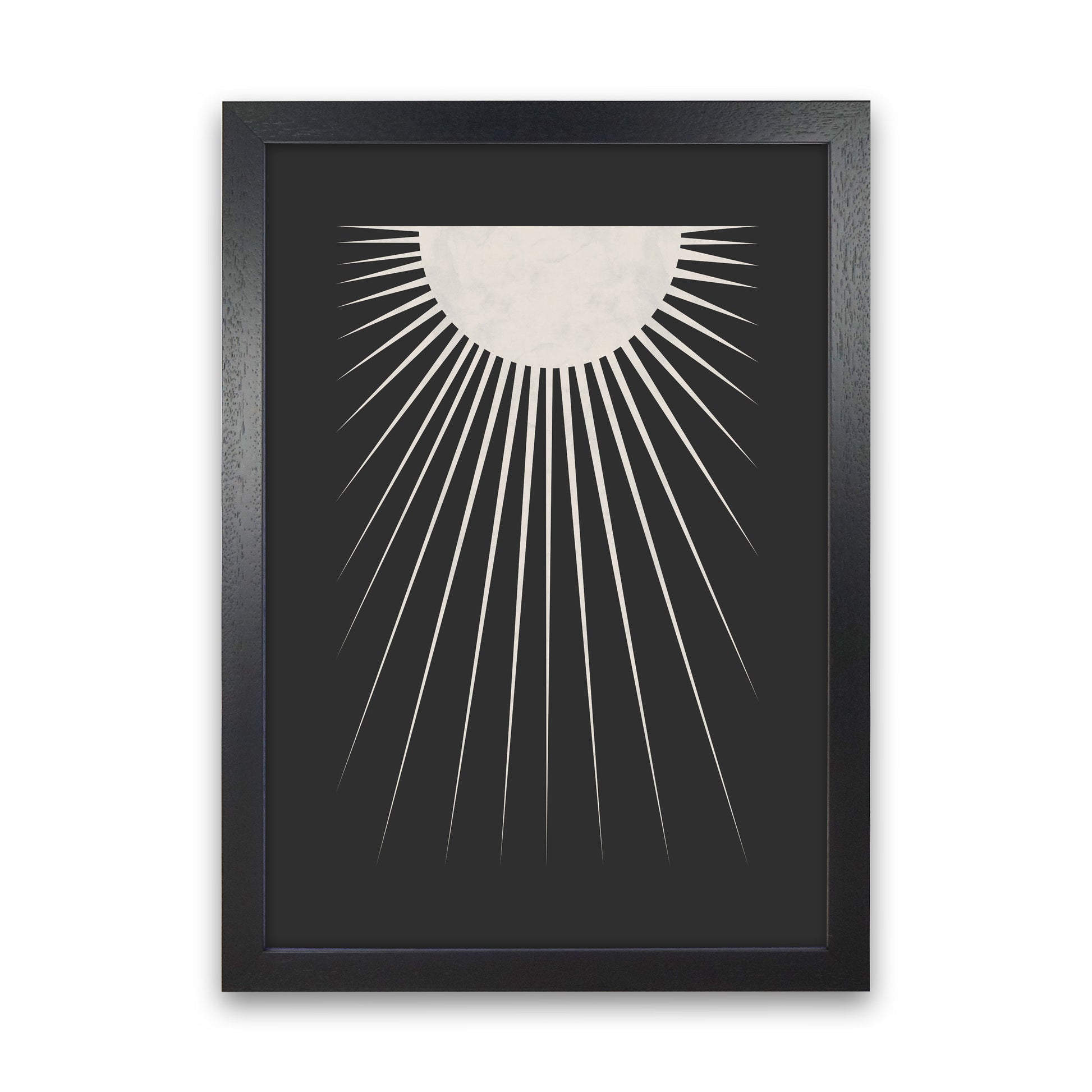 Minimal Moon Art Print by Orara Studio Black Grain