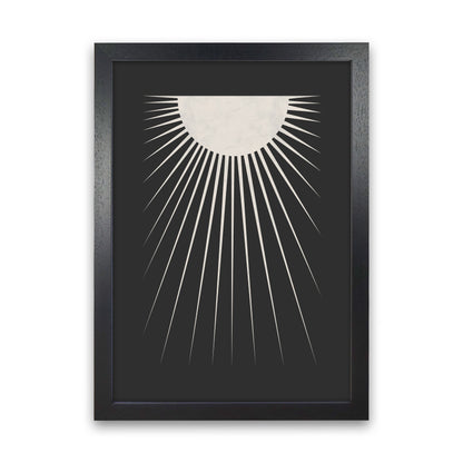 Minimal Moon Art Print by Orara Studio Black Grain