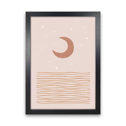 Blush Moon Art Print by Orara Studio Black Grain